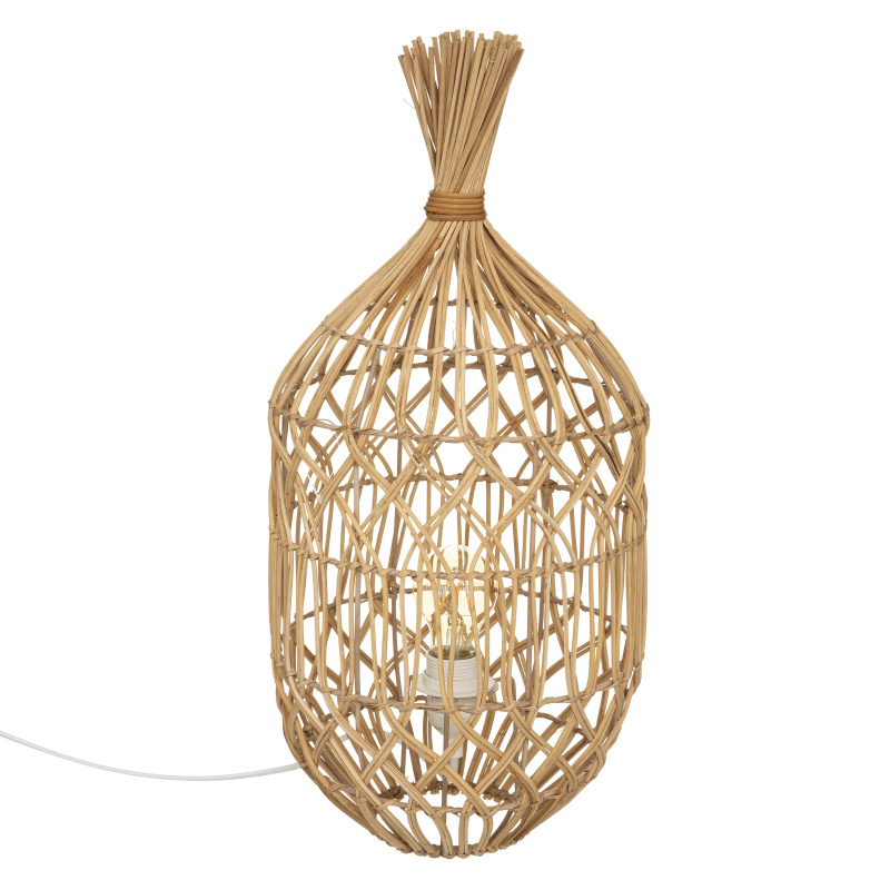 Atmosphera Stolní lampa ratanová, Ø 25 x 55 cm béžová
