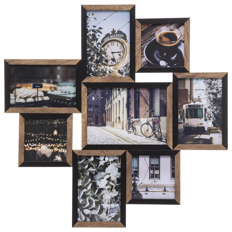 Atmosphera Fotorámeček ARTHUR, 8 fotografií hnědá