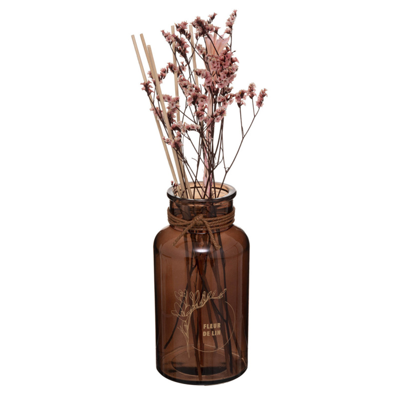 Atmosphera Aroma difuzér na esenciální oleje LINEN, 300 ml hnědá
