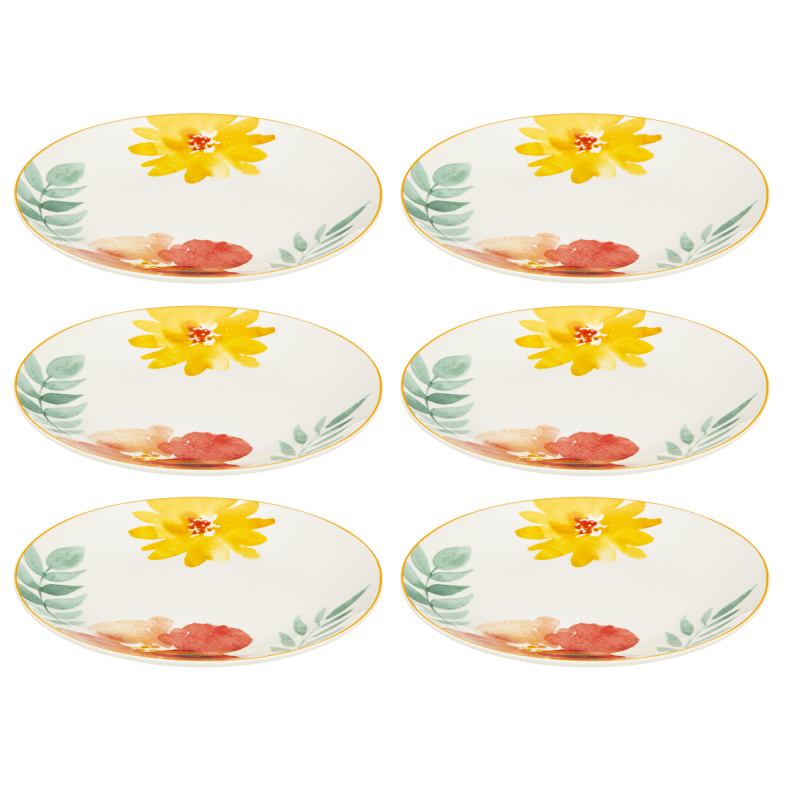 Secret de Gourmet Dezertní talířky MARGAUX, porcelán, 6 ks × Ø 19 cm vícebarevný