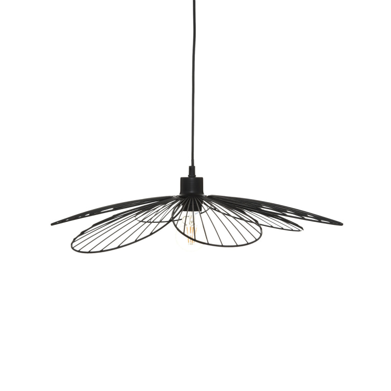 Atmosphera Stropní lampa FLOWER kovový květ, Ø 57 cm černá
