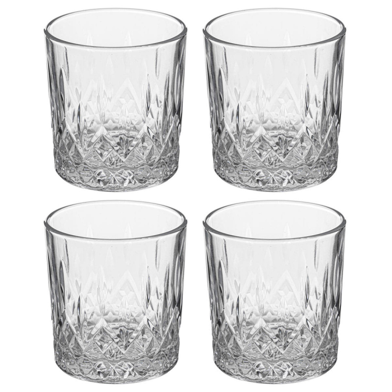 Secret de Gourmet Sklenice na whisky CHARLES, 4 kusy, 240 ml transparentní