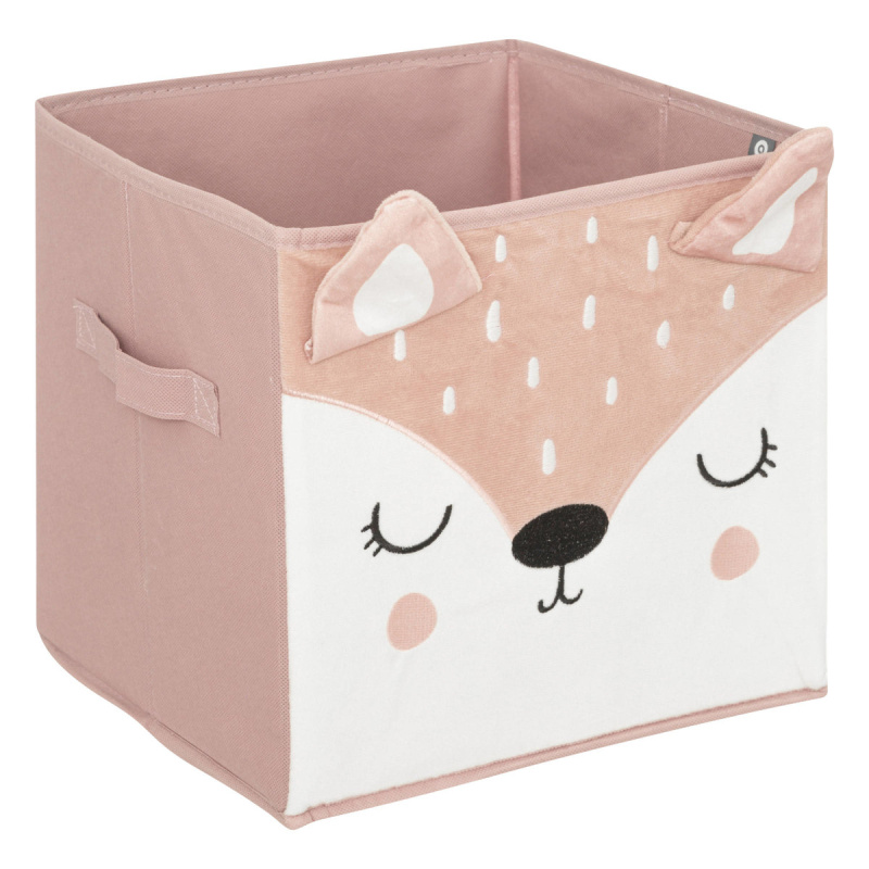 Atmosphera for kids Úložný box ANIMAL, růžový, 29 x 29 x 29 cm růžová