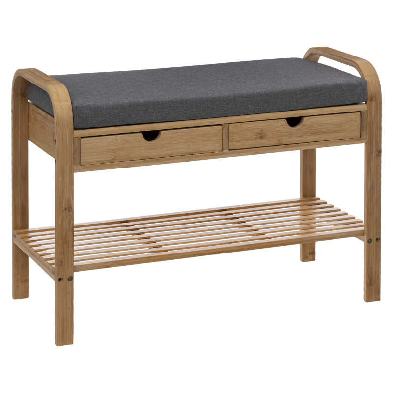 5five Simply Smart Botník se sedátkem ZEN, bambus, 74 x 34 x 55 cm hnědý