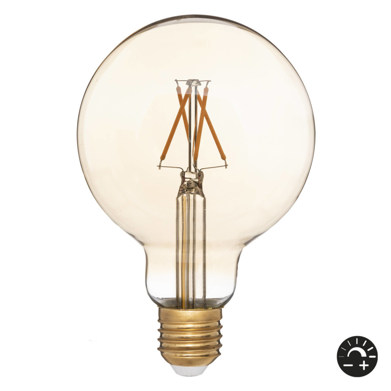 Atmosphera Designová žárovka LED, G95 béžová