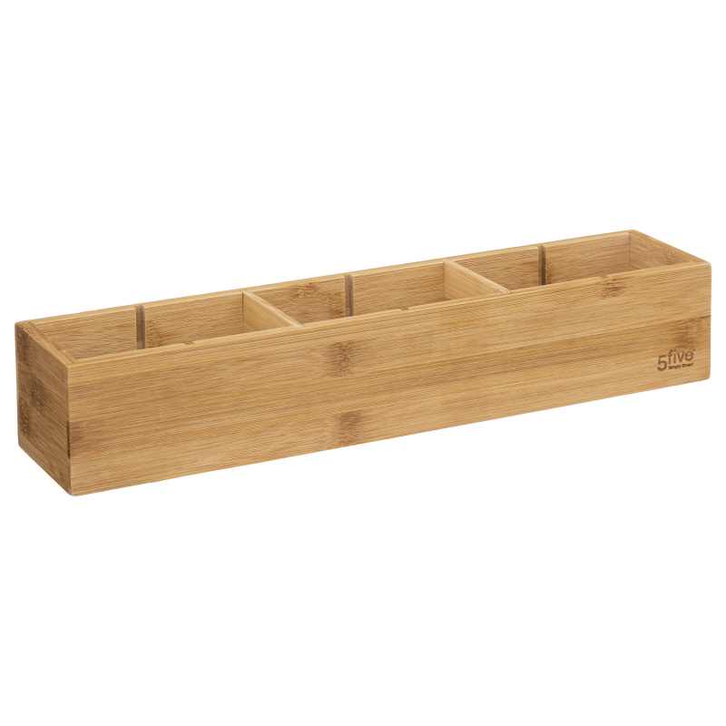5five Simply Smart Organizér na kosmetiku BAMBOO, 8 x 38 cm hnědý