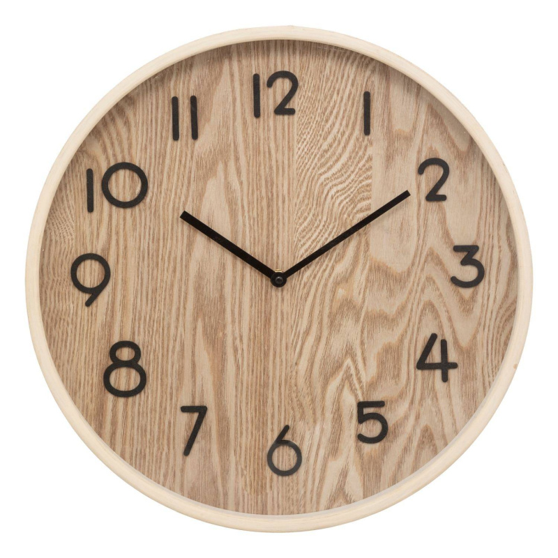 Atmosphera Nástěnné hodiny Ivana, minimalistický ciferník, Ø 38 cm hnědá