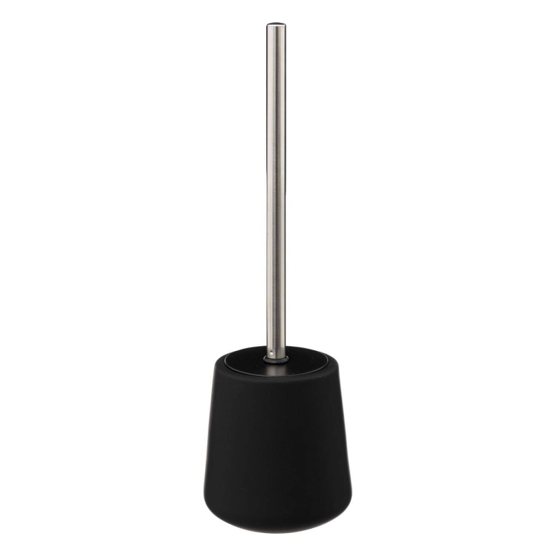 5five Simply Smart Toaletní kartáč s keramickou nádobou Cocon, Ø 12 cm, černý černá