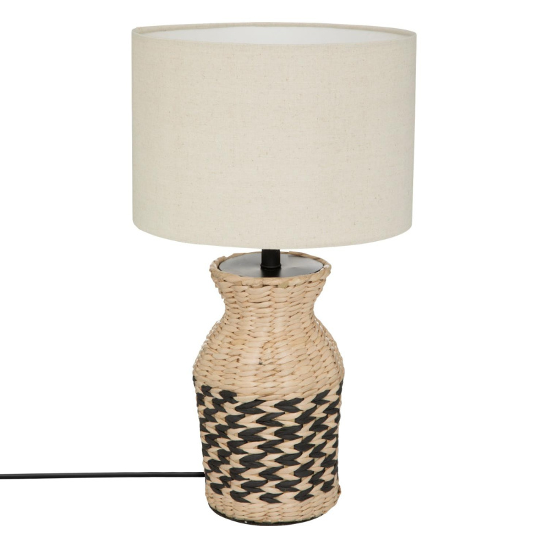 Atmosphera Lampa se stínidlem Hyacint, pletený podstavec, 49 cm béžová