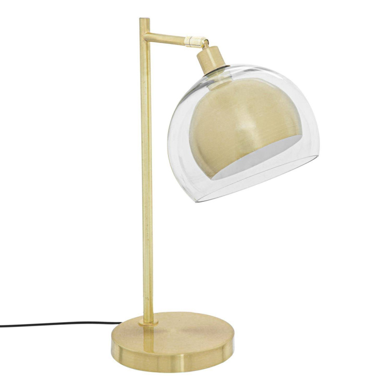 Atmosphera Zlatá noční lampa glamour, kov a sklo, 48 cm zlatá
