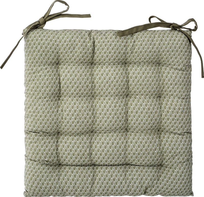 Atmosphera Prošívaný polštář na židli s vázáním OTTO, 38 x 38 cm olivová