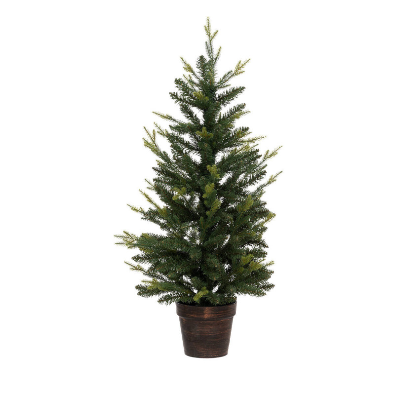 Fééric Lights and Christmas Úmělý vánoční stromeček v květináči, 100 cm zelená