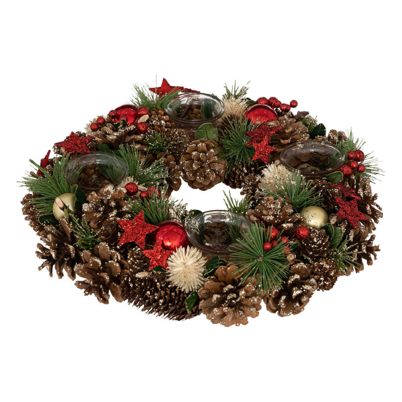 Atmosphera Adventní věnec, svícen na 4 svíčky, Ø 34 cm zelená