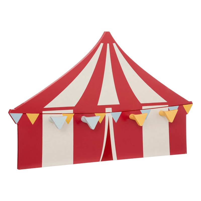 Atmosphera for kids Dětský věšák CIRCUS cirkus, 37 × 25 cm červený