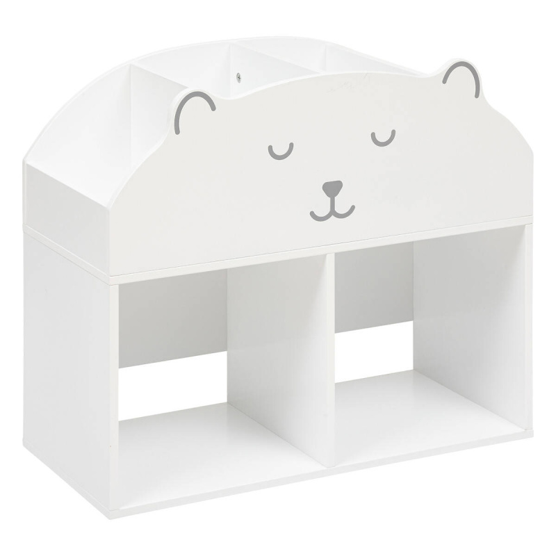 Atmosphera for kids Regál na knihy pro děti medvěd TEDDY, 56 x 30 x 64 cm bílá