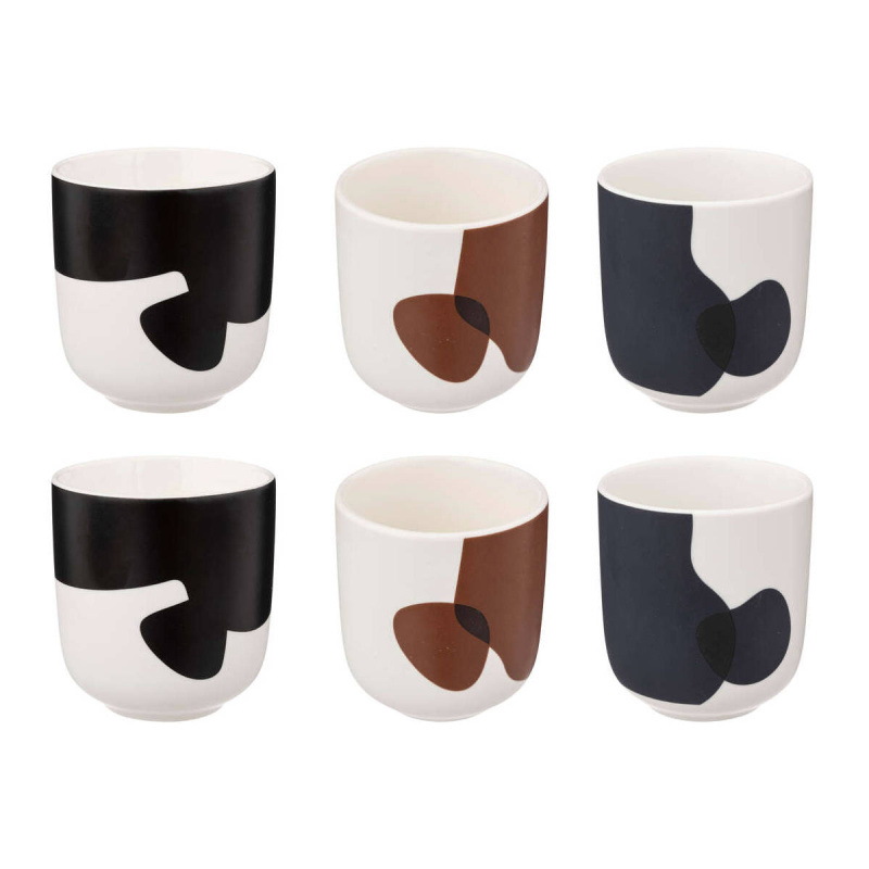 Secret de Gourmet Hrnky na espresso OLME, porcelánové, 100 ml černá