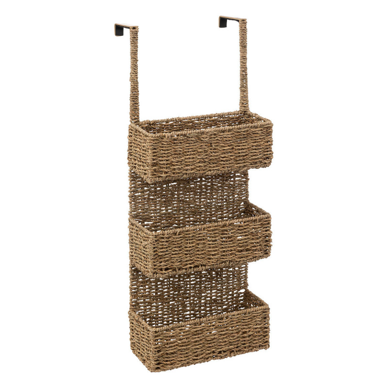 5five Simply Smart Košík na dveře skříně, z mořské trávy, 28 x 69 cm hnědá
