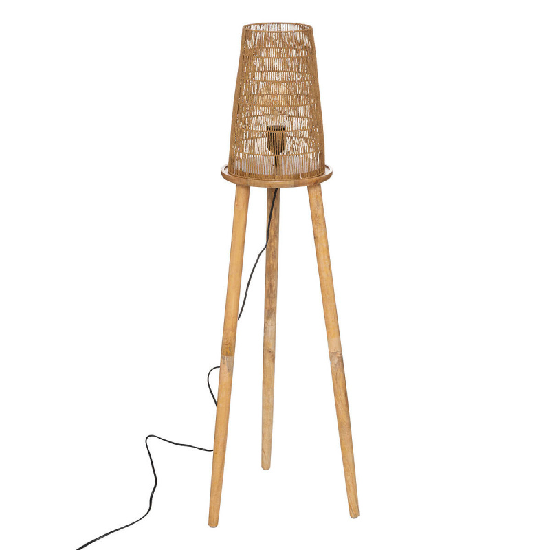Atmosphera Stojací lampa AJMAL s přírozeným pletením, 127 cm béžová