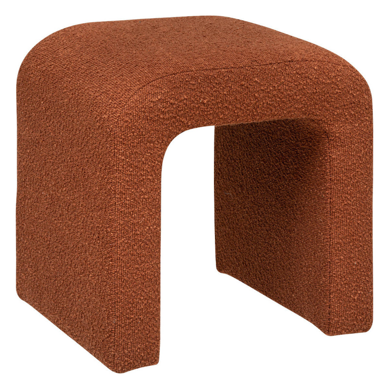 Atmosphera Židle bouclé SEVI ve tvaru oboluku, výška 43 cm oranžová