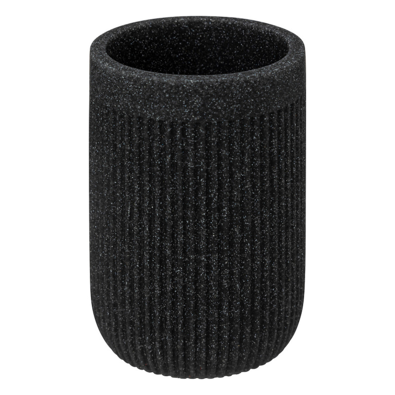 5five Simply Smart Kelímek na zubní kartáčky, ONYX, břidlice, černý, 7 cm černá
