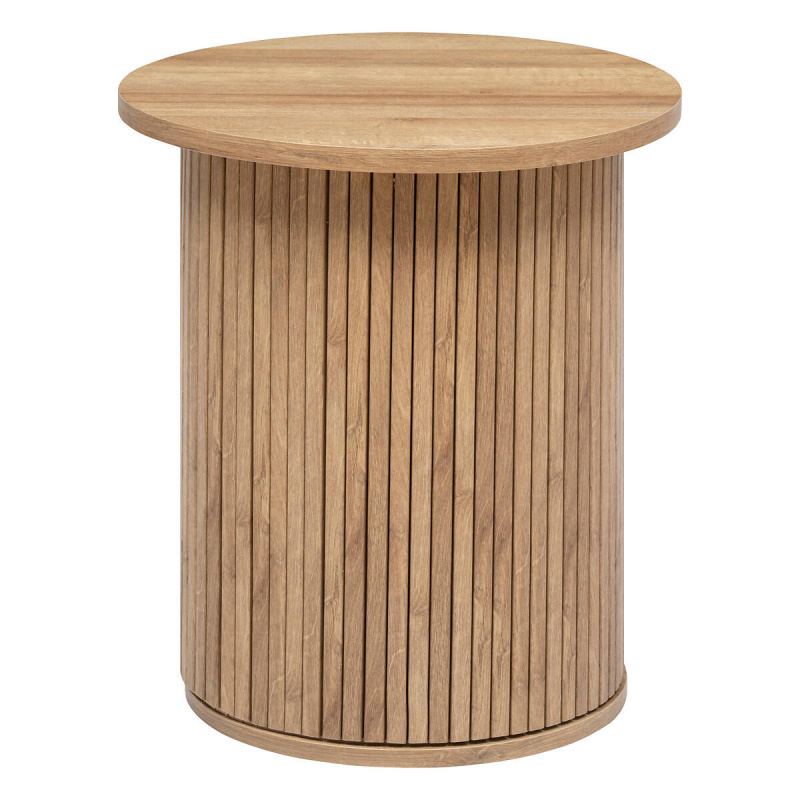 Atmosphera Kulatý kávový stolík špule COLVA, Ø 45 cm hnědý
