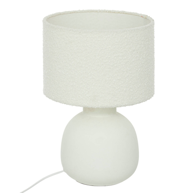 Atmosphera Keramická stolní lampa LAIL s kloboukem boucle, 43 cm bílá