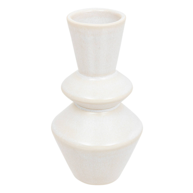 Atmosphera Keramická váza SOLEYA, výš, 14 cm bílá
