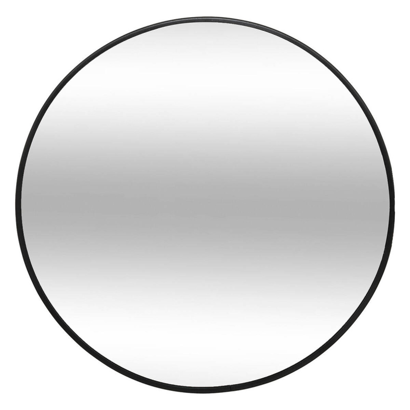 Atmosphera Kulaté zrcadlo v kovovém rámu, Ø 38 cm černá
