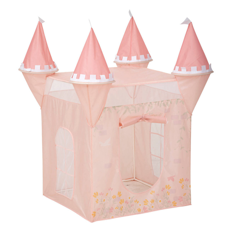 Atmosphera for kids Dětský stan ve tvaru hradu pro princeznu, 130 x 78 x 78 cm růžová