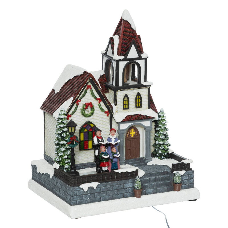 Fééric Lights and Christmas Vánoční figurka, kostel, osvětlení LED vícebarevná