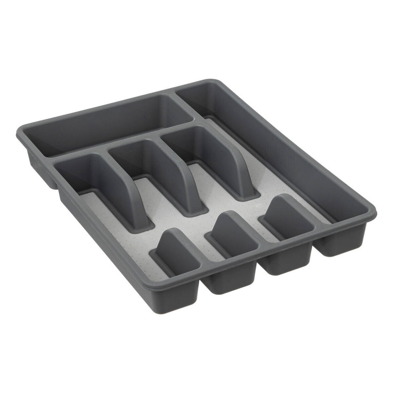 5five Simply Smart Organizér na příbory do zásuvky, 5 přihrádek, 26,5 x 36,5 x 5 cm šedá