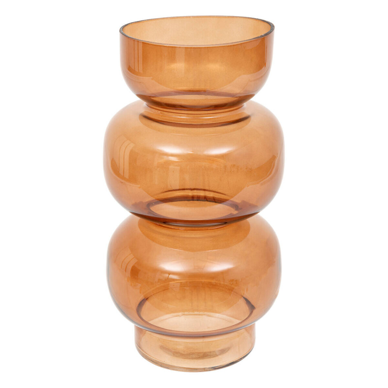 Atmosphera Skleněná váza BE VINTAGE, O 13,5 cm oranžová
