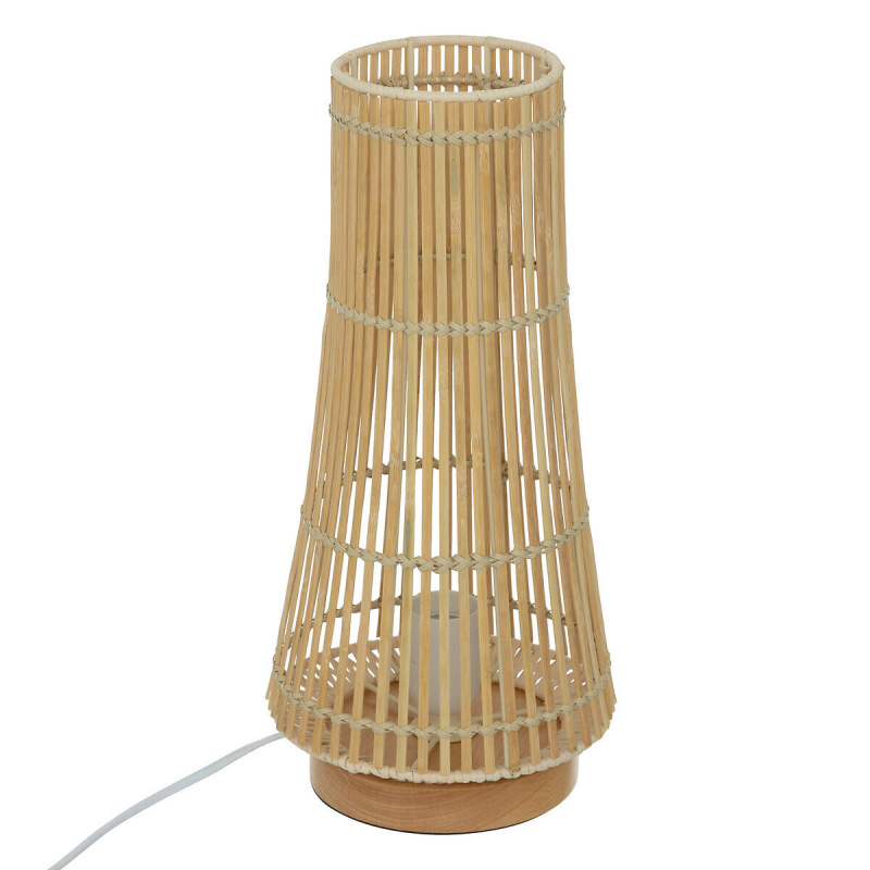 Atmosphera Bambusová stolní lampa MAHE, 38 cm hnědá