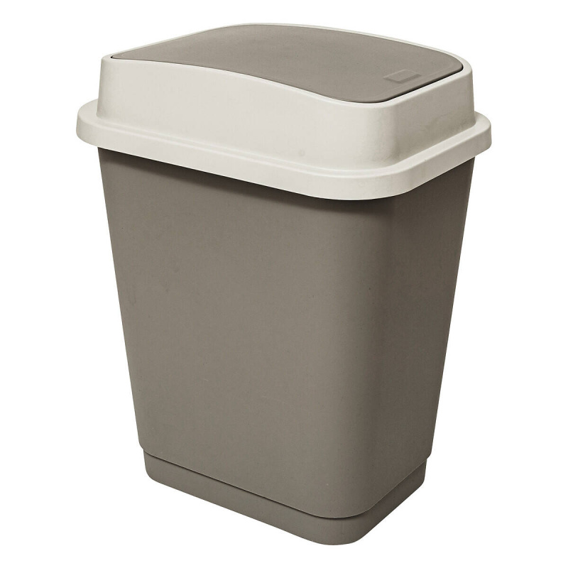 5five Simply Smart Koš na odpadky s výklopným víkem PLASTIC, 25 l šedá