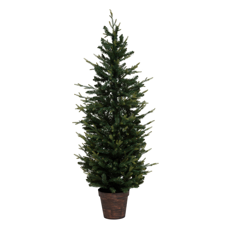 Fééric Lights and Christmas Umělý vánoční stromeček v cementovém květináči, 150 cm zelená