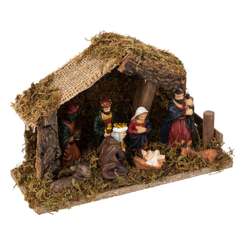 Fééric Lights and Christmas Betlém s osvětlením LED, 20 x 15 cm vícebarevná