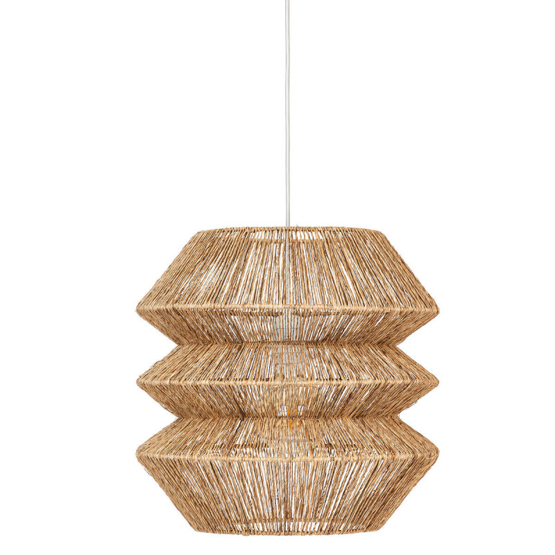 Atmosphera Závěsná lampa nad stůl LIZA s jutovým stínidlem, Ø 38 cm hnědá