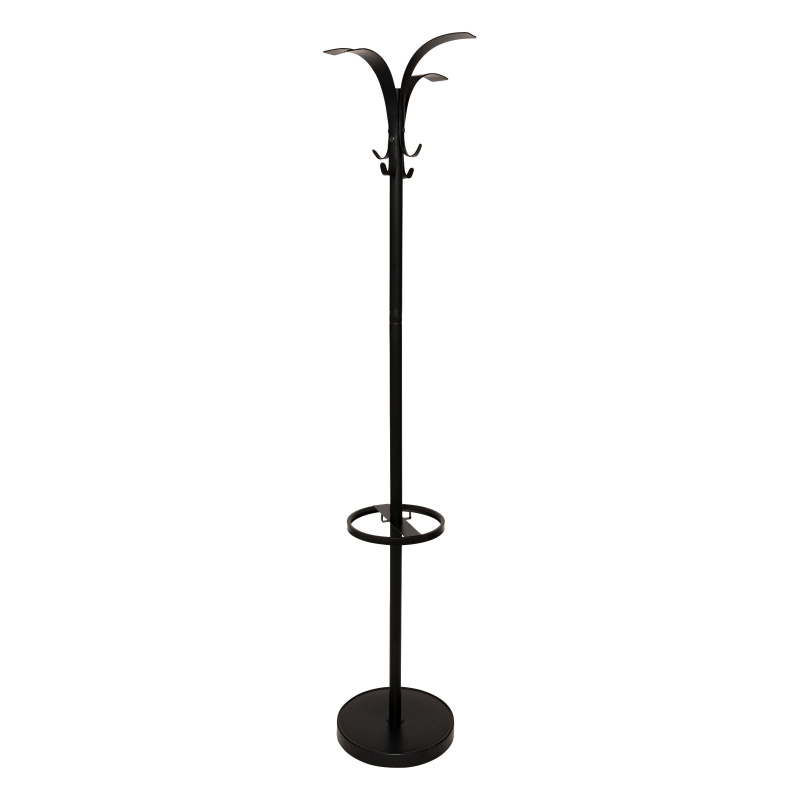 5five Simply Smart Věšák na kabáty STRONGY s 8 háčky, 175,2 cm černá