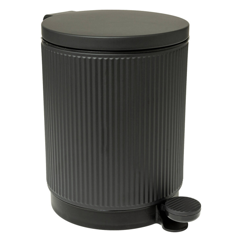5five Simply Smart Koš na odpadky do koupelny ONYX, 5 l černá