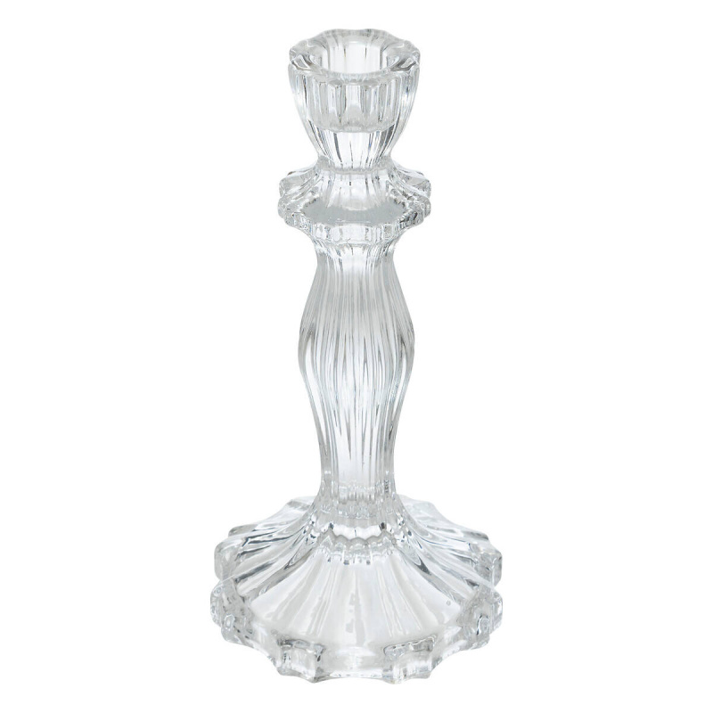 Atmosphera Skleněný svícen, křišťál, 20 cm transparentní