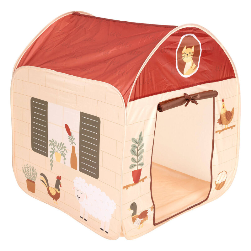 Atmosphera for kids Stan pro děti do pokoje pop-up FARMA, 85 x 85 cm béžová