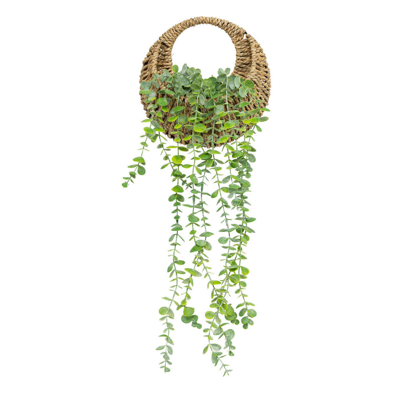 Atmosphera Umělý eukalyptus v pleteném květináči, 70 cm zelená