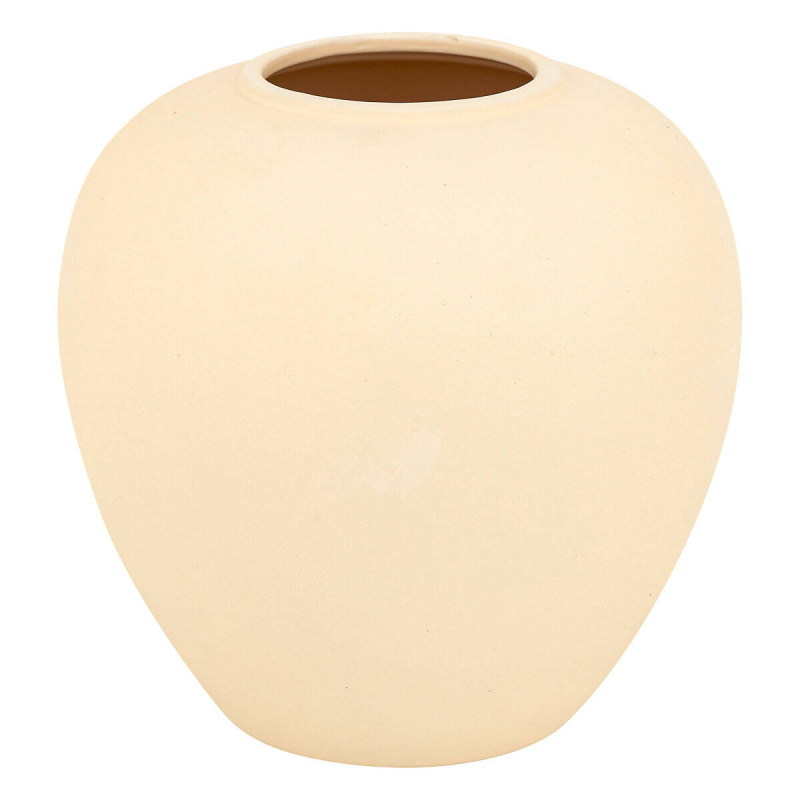 Atmosphera Keramická váza koule RILY, 22 cm béžová