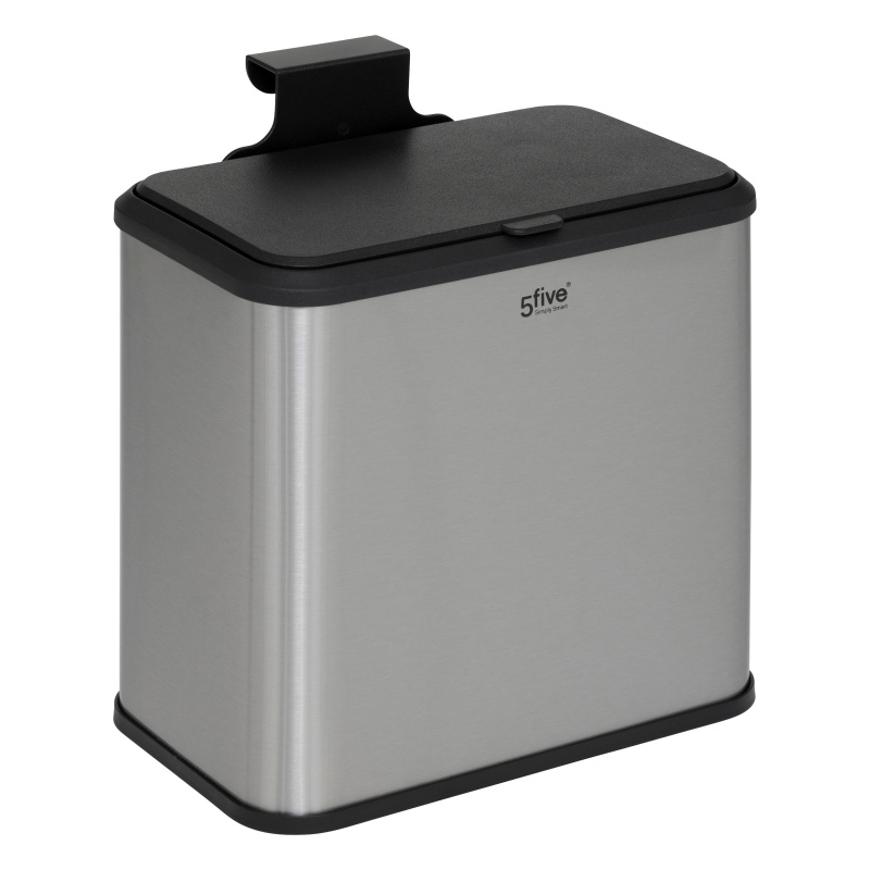 5five Simply Smart Koš na bio odpad ECO z nerezové oceli, 5 l stříbrný