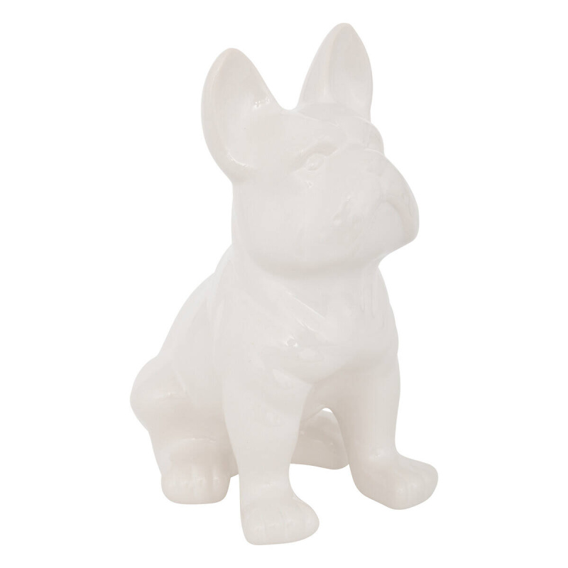 Atmosphera Figurka buldoka EDEN, 22 cm bílá
