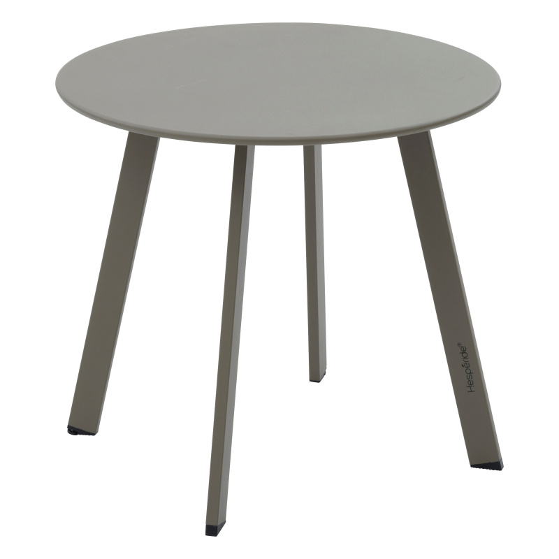 Hesperide Kovový zahradní stolek SAONA, Ø 50 cm, taupe zelený