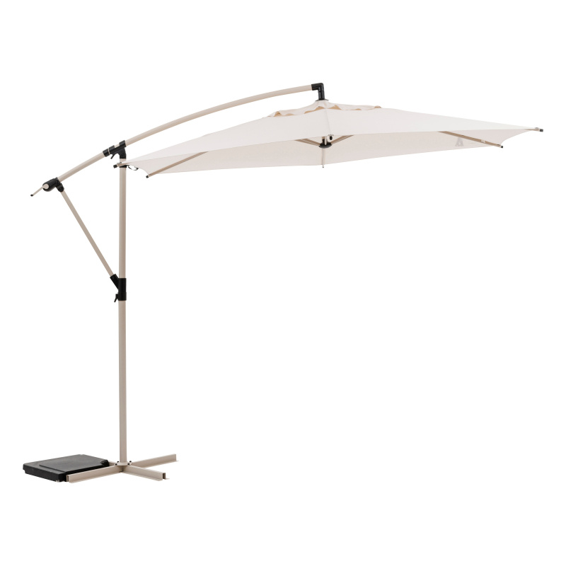 Hesperide Zahradní slunečník se stojanem, MANOA, 300 cm, bílý bílý