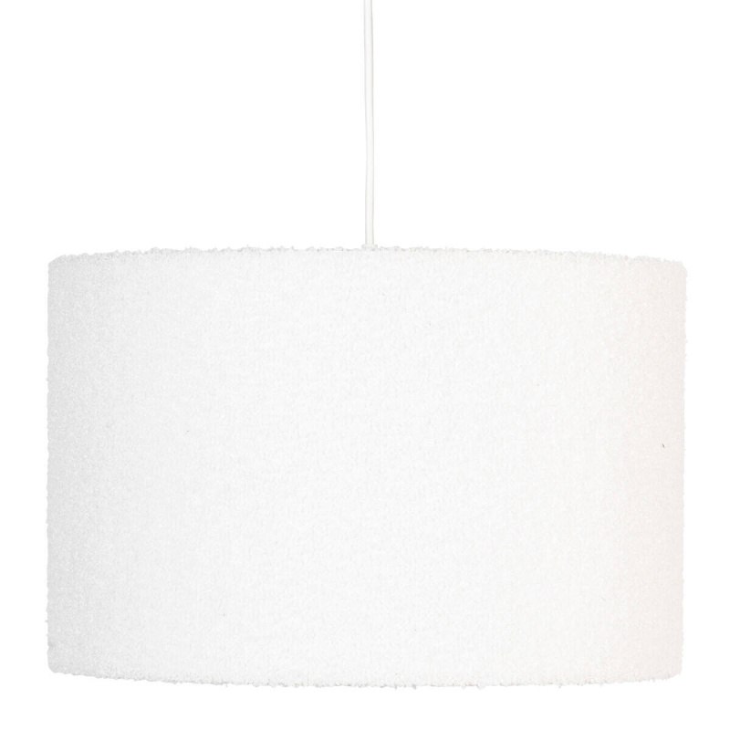 Atmosphera Závěsná lampa TINA, stínidlo bouclé, Ø 37 cm bílá