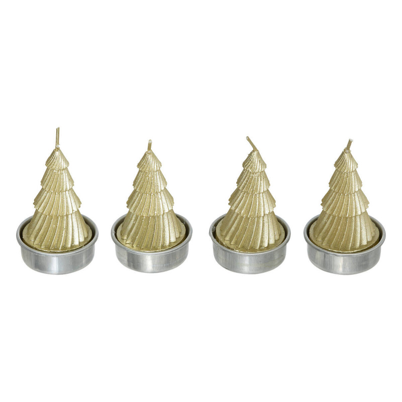 Atmosphera Svíčky ve tvaru vánočnícho stromku, tealight, 4 ks zlatá