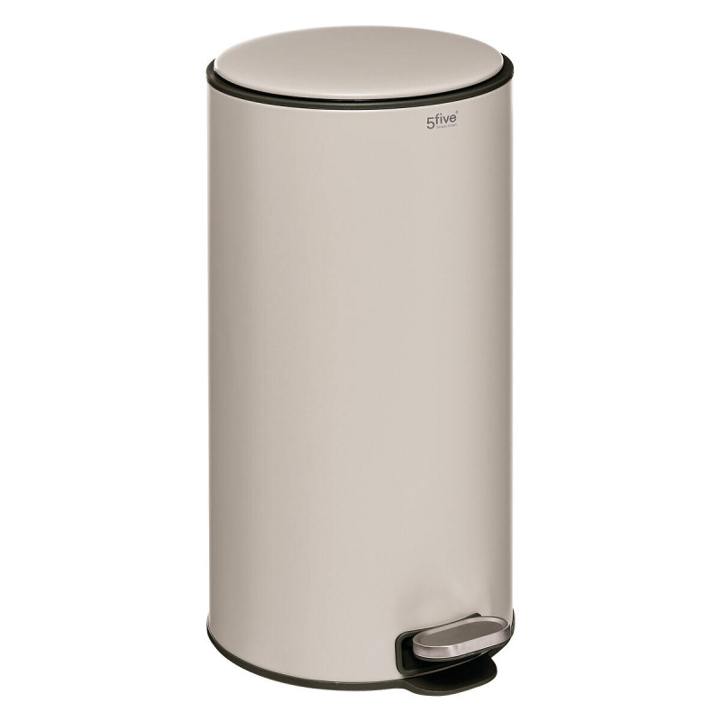 5five Simply Smart Kovový odpadkový koš ARGILE DELTA s neutralizátorem zápachu, 30 l béžová